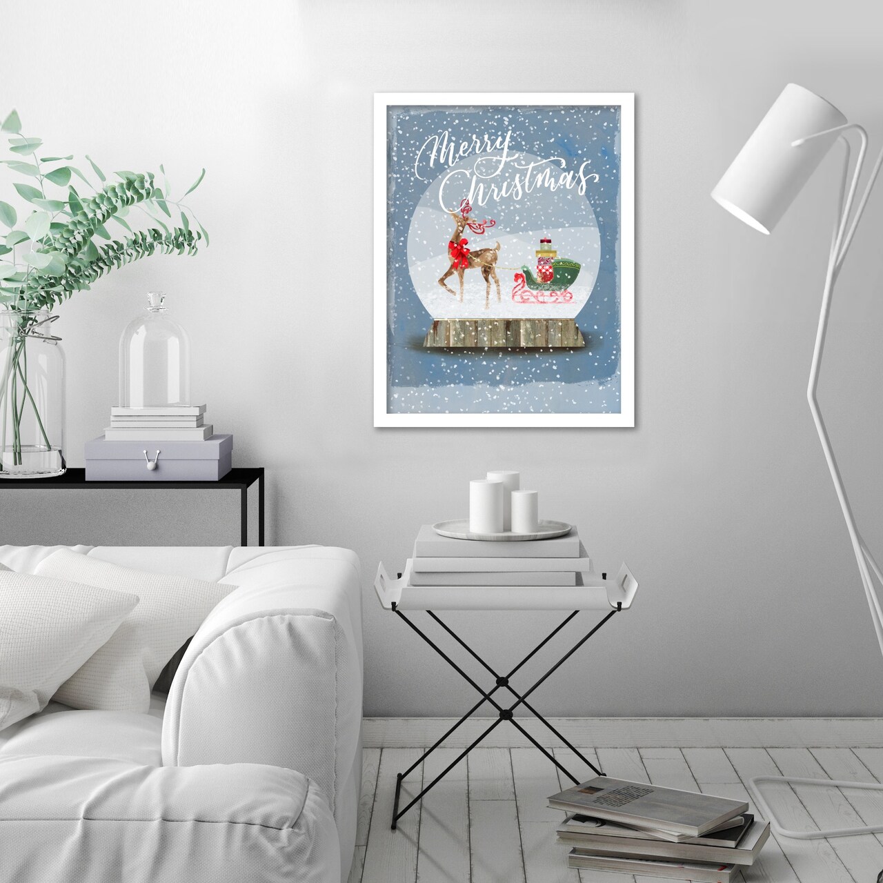 8&#x22; x 10&#x22; Holiday Snow Globe I by Pi Holiday Framed Print Wall Art - Americanflat - Americanflat